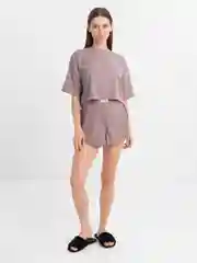 Белый женский комплект с шортами