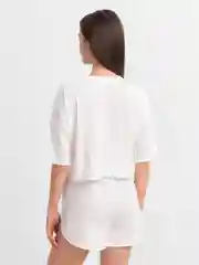 Белый женский комплект с шортами