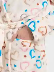 Молочный халат женский, теплый