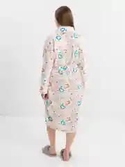 Молочный халат женский, теплый