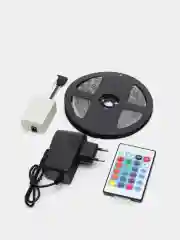 Светодиодная лента RGB 16 цветов, самоклеящаяся с пультом. Диодная лента разноцветная, 5 м