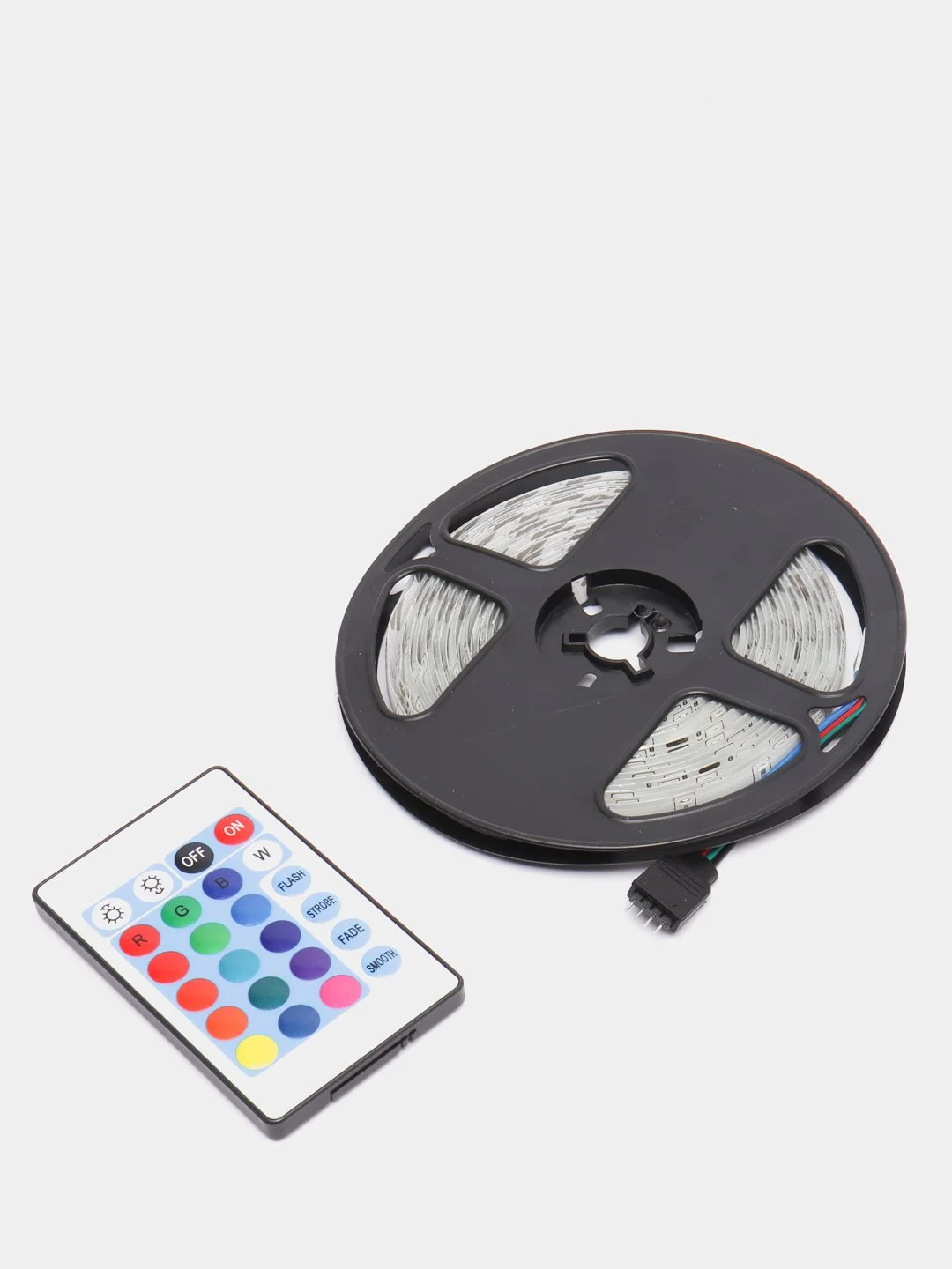 Светодиодная лента RGB 16 цветов, самоклеящаяся с пультом. Диодная лента разноцветная, 5 м