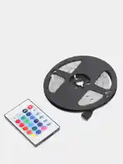 Светодиодная лента RGB 16 цветов, самоклеящаяся с пультом. Диодная лента разноцветная, 5 м