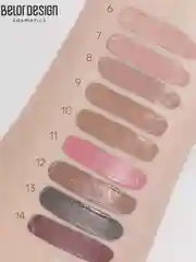 Тени для век Belor Design Nude Harmony, жидкие, матовые, тон 14 - сливовый, 4.6 г