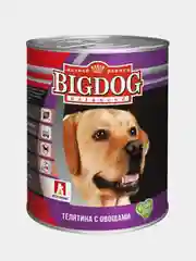 Влажный корм для собак BIG DOG Телятина с овощами, 850г