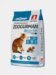 Полнорационный сухой корм для кошек Zoogurman Океаническая рыба, 1,5 кг