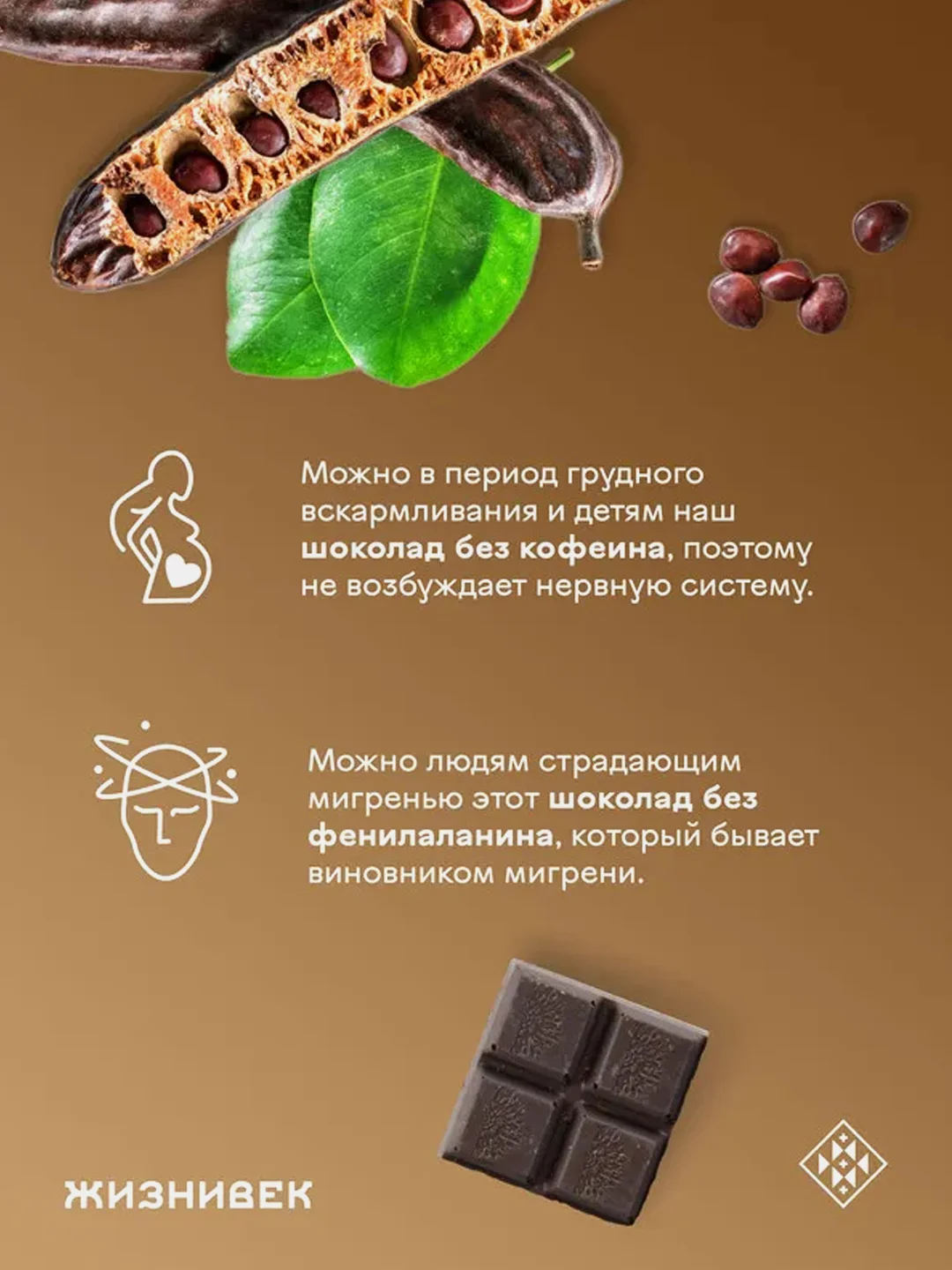 Кондитерское изделие Жизнивек "Шоколад Из Кэроба", 75 г