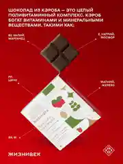 Кондитерское изделие Жизнивек "Шоколад Из Кэроба" с сублимированной брусникой, 75 г