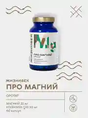 БАД к пище Жизнивек "Про Магний Оротат", 60 капсул