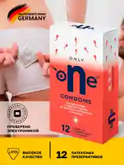 Красный презервативы, с интимной смазкой, 6 видов, ультратонкие, латексные, ONLY ONE, 12 штук