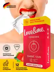 Красный презервативы, с интимной смазкой, 6 видов, ультратонкие, латексные, LOVE&ME, 12 штук