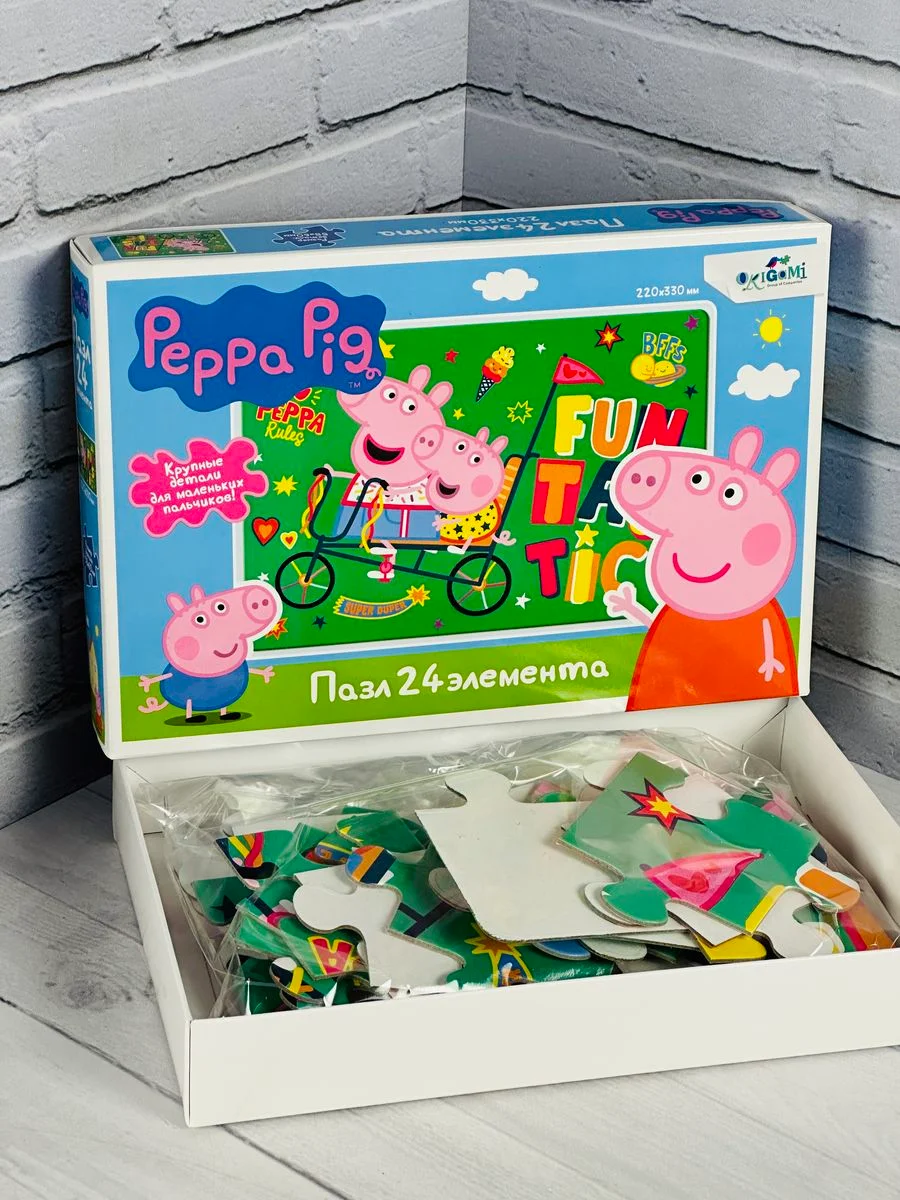 Логика для малышей Свинка Пеппа 24 элемента мульт мозаика Peppa Pig