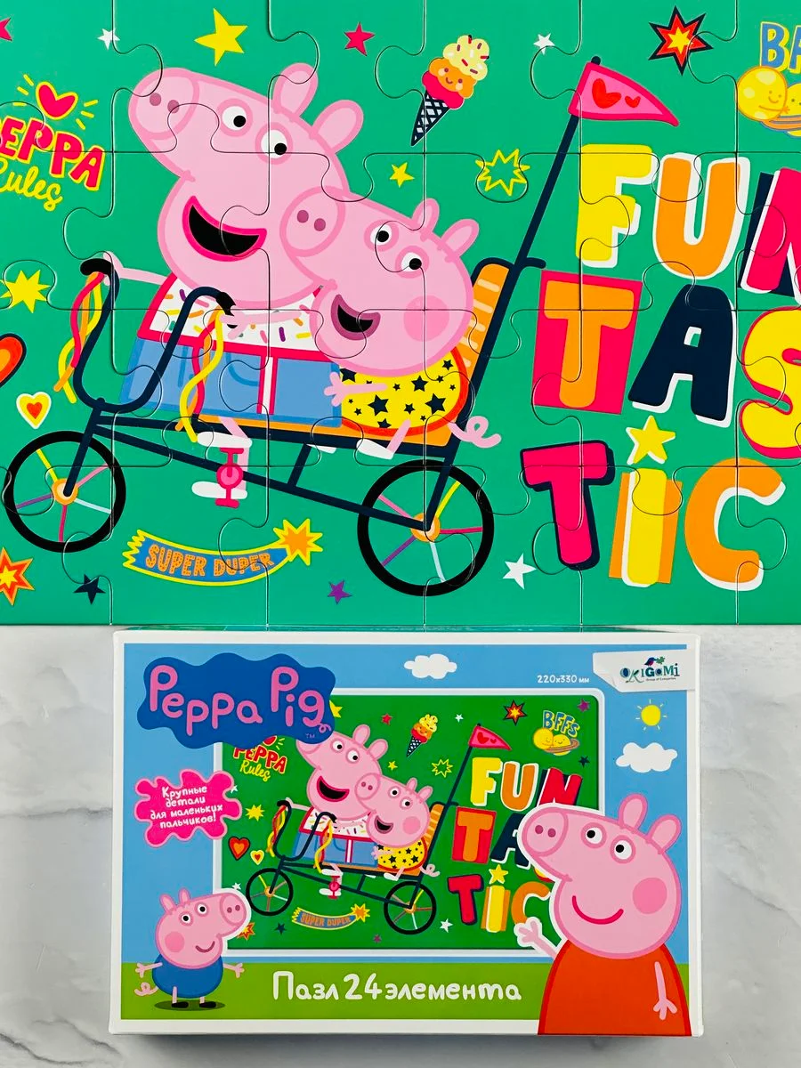 Логика для малышей Свинка Пеппа 24 элемента мульт мозаика Peppa Pig