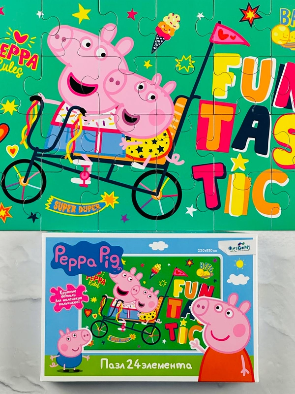 Логика для малышей Свинка Пеппа 24 элемента мульт мозаика Peppa Pig