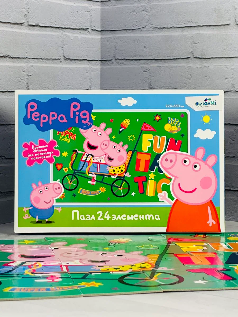 Логика для малышей Свинка Пеппа 24 элемента мульт мозаика Peppa Pig