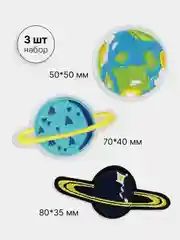 Зеленый набор термонаклеек, термозаплатка тканевая на одежду, термотрансфер, патч, 4 вида