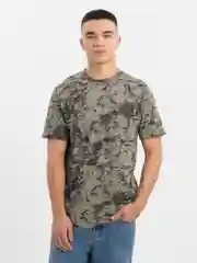 Приглушённый хаки футболка Мужская с принтом