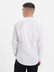 Белый рубашка классическая с длинным рукавом, приталенная Slim fit