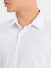 Белый рубашка классическая с длинным рукавом, приталенная Slim fit