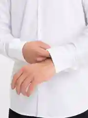 Белый рубашка классическая с длинным рукавом, приталенная Slim fit