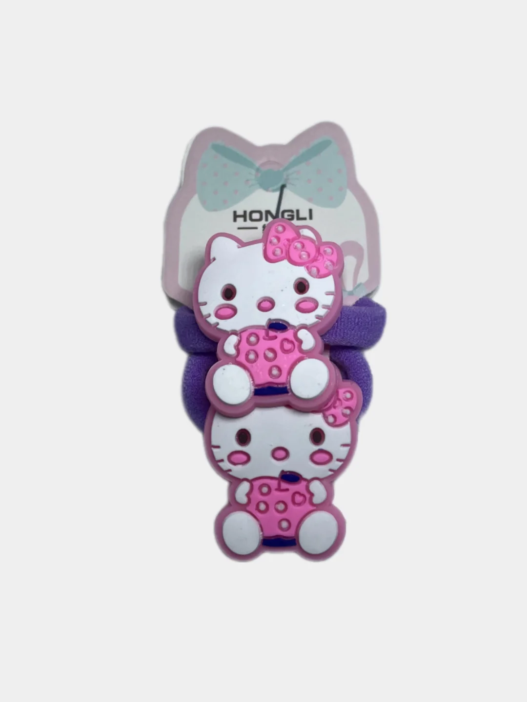 Аметистовый детские резинки для волос Hello Kitty, 2 штуки
