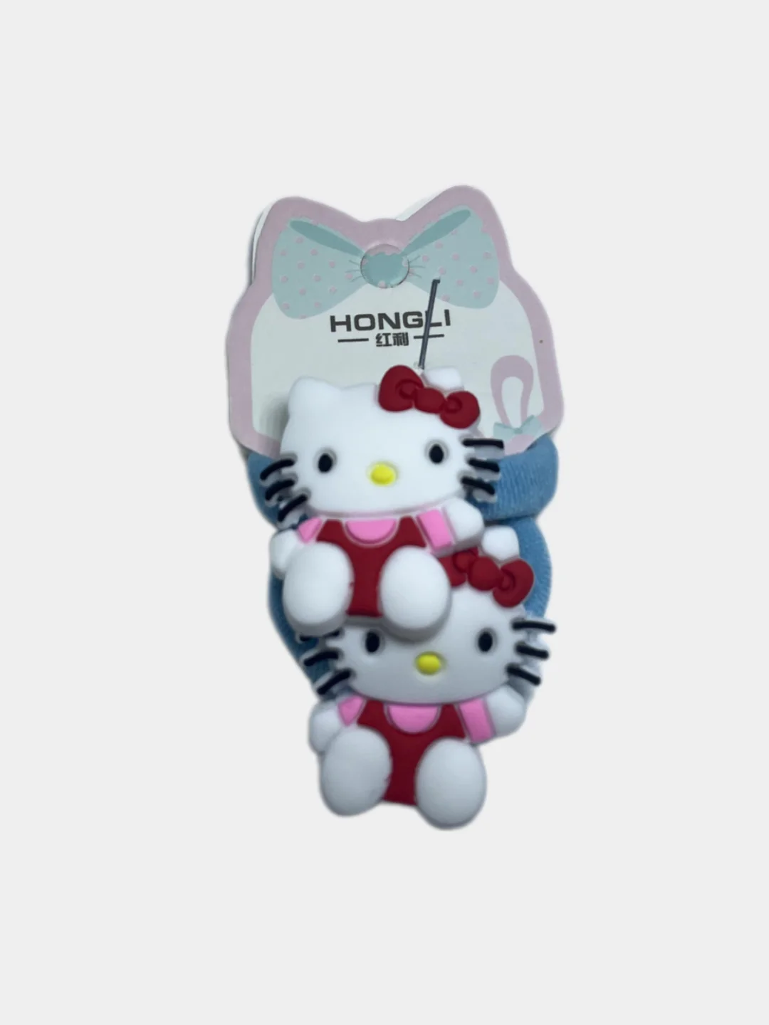 Голубой детские резинки для волос Hello Kitty, 2 штуки