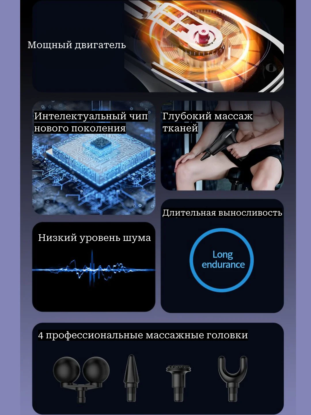 Черный перкуссионный массажер, ударный, массажер для тела, мышечный