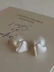 Серебряный серьги "Сердечки" женские, гвоздики, бижутерия под серебро и золото, сердце