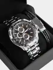 Черный мужские часы Curren 8023 с браслетом