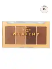 Тёмно-коричневый тени для век "Wealthy" 4 цвета в палетке