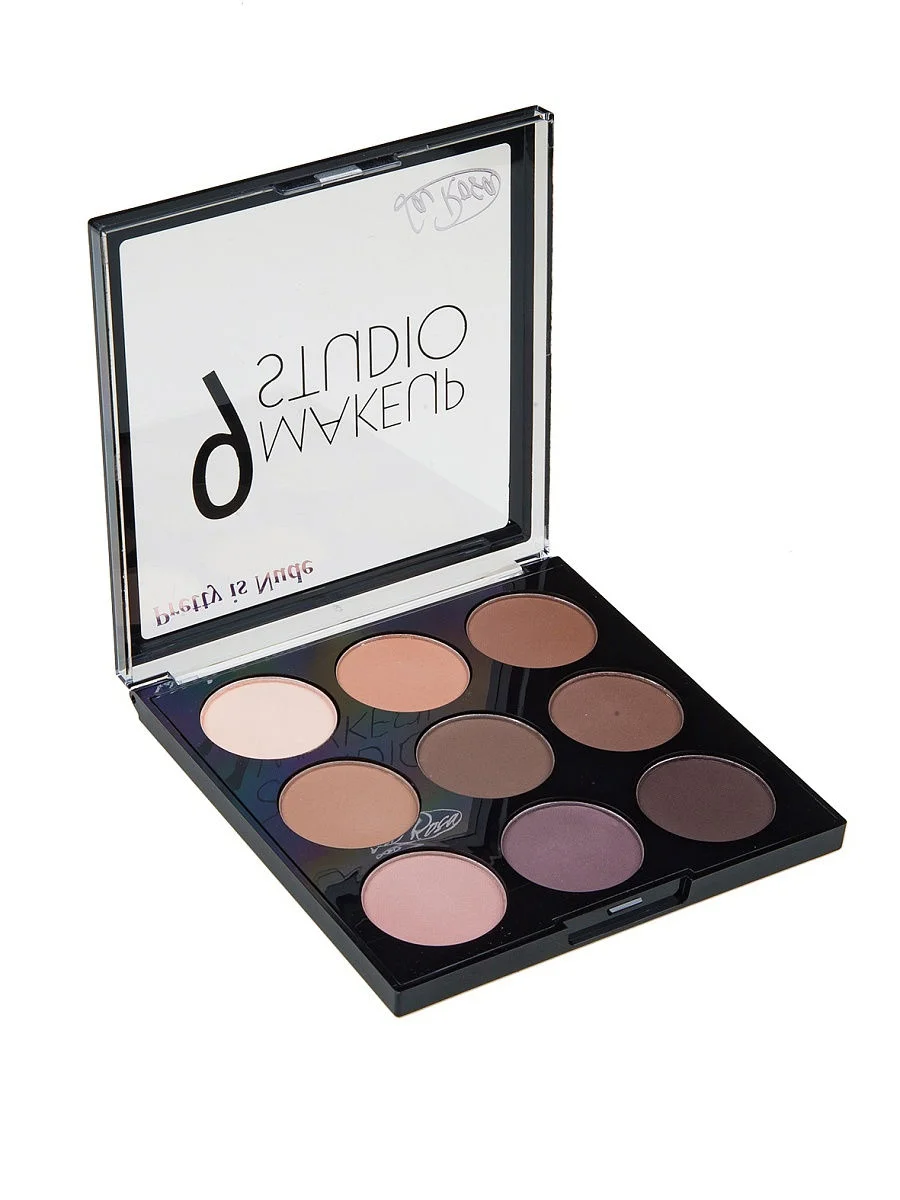 Коричневый тени для век "MAKEUP STUDIO" , 9 цветов в палетке