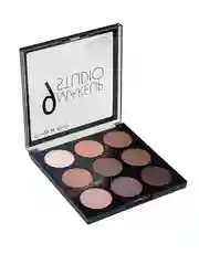 Коричневый тени для век "MAKEUP STUDIO" , 9 цветов в палетке