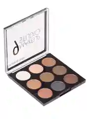 Светло-коричневый тени для век "MAKEUP STUDIO" , 9 цветов в палетке