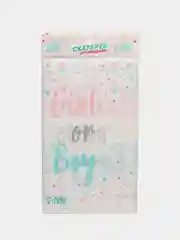 Белый скатерть одноразовая на гендер-пати 182*137 "Boy or girl?"