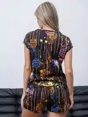 Желтый пижама женская, хлопок