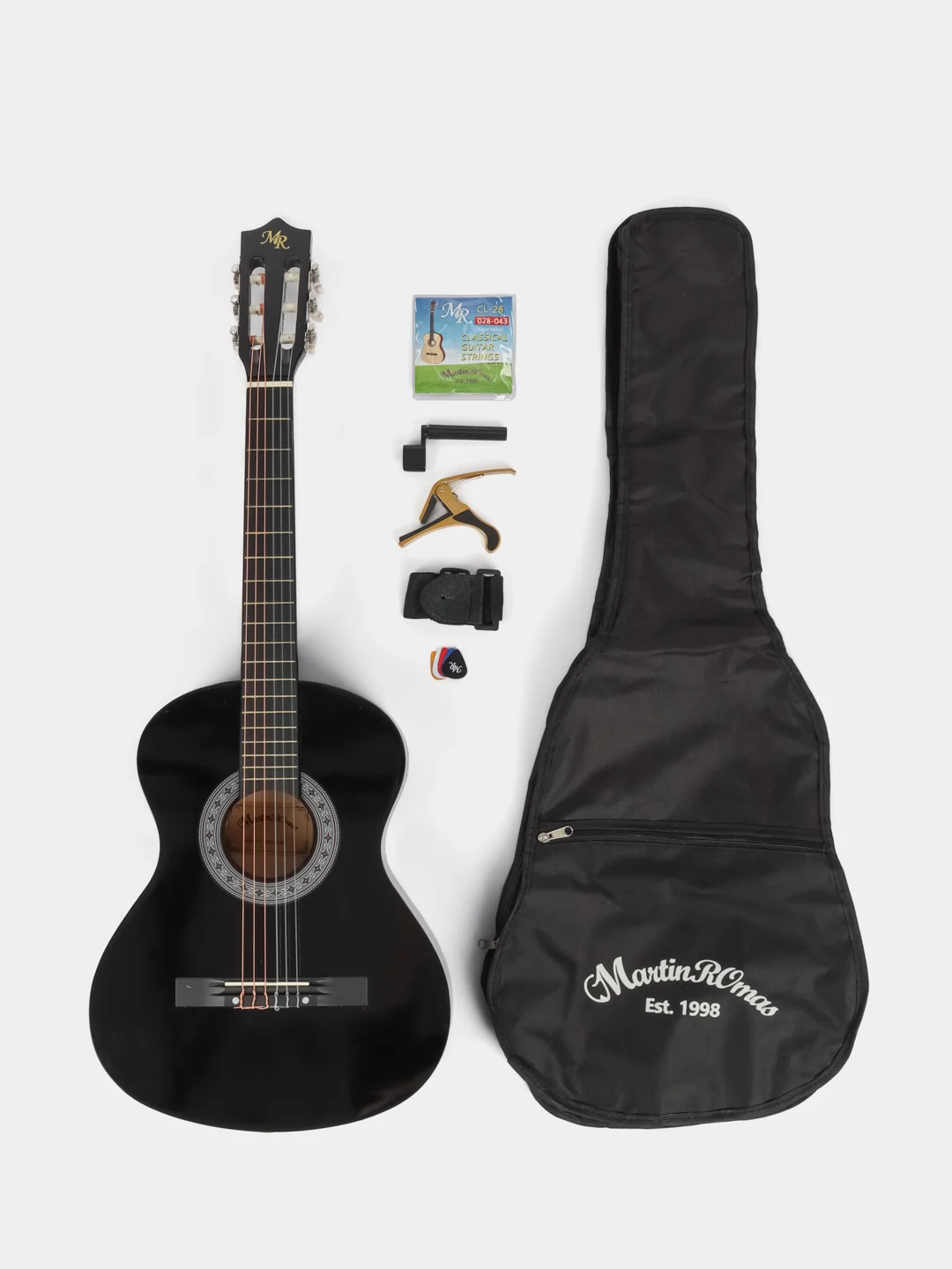 Классическая гитара 3/4+ аксессуары Martin Romas Pack JR-360 BK