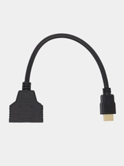Разветвитель HDMI сплиттер на 2 выхода переходник, раздвоитель