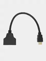 Разветвитель HDMI сплиттер на 2 выхода переходник, раздвоитель