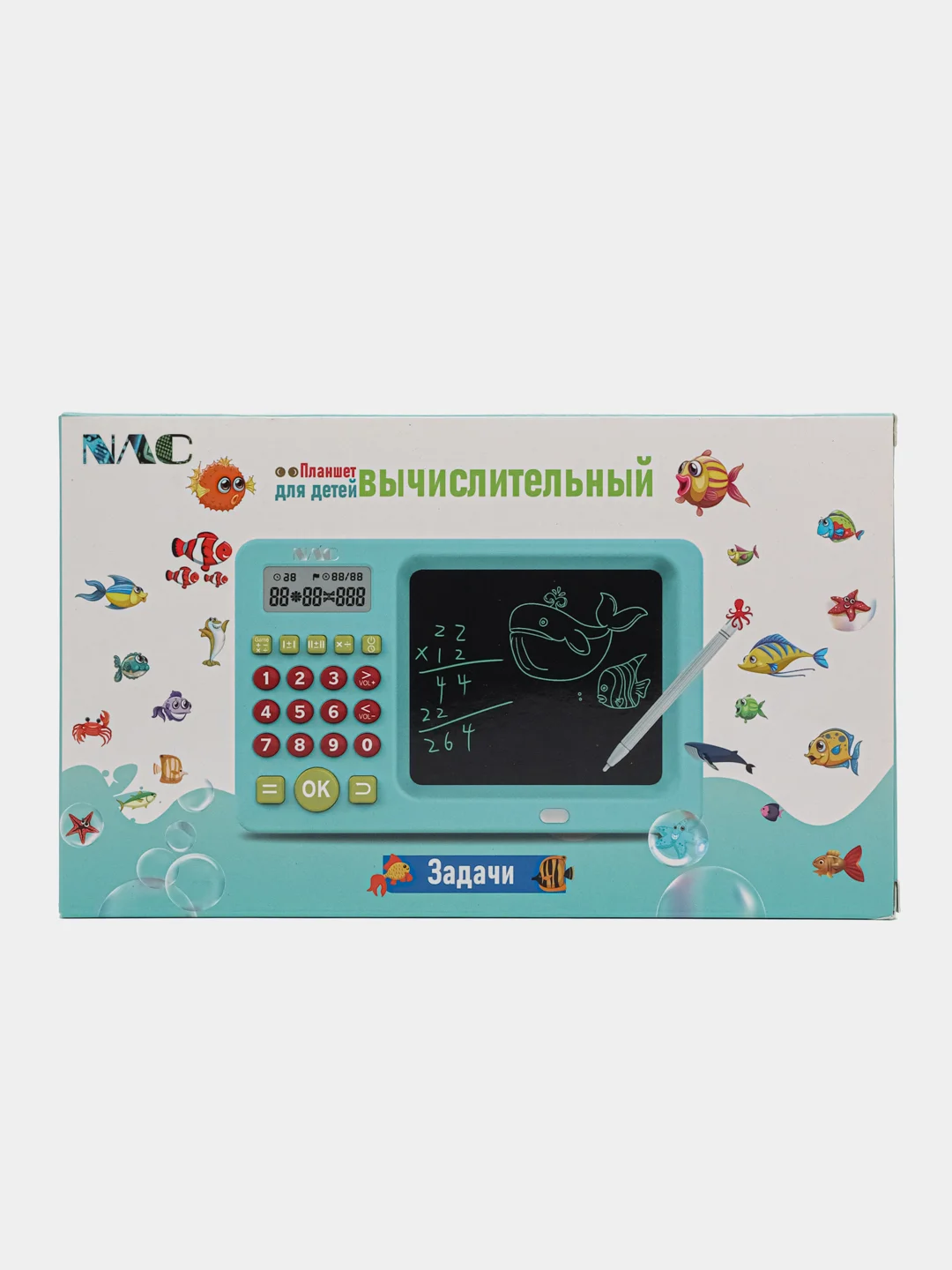 Розовый планшет для рисования / Планшет детский калькулятор