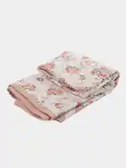 Кораллово-розовый покрывало на кровать,Размер - 150/220, Ткань-верх (хлопок),низ-хлопок 85%,полиэстер 15%р