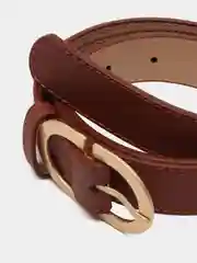 Медный ремень женский, кожаный