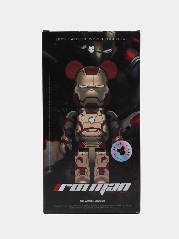 Коллекционная Игрушка Bearbrick "железный человек" 28 см