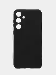 Черный чехол Samsung Galaxy S24 Plus силиконовый, чёрный, прозрачный с кармашком