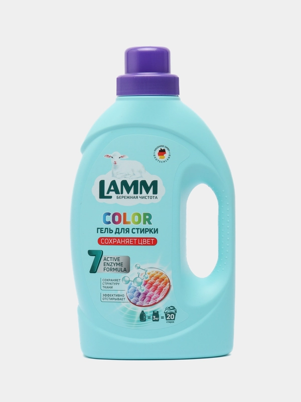 Средство для стирки, жидкое, гель Lamm Color, 1,3 кг