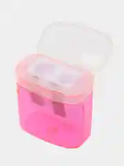 Розовый точилка для карандашей, с контейнером