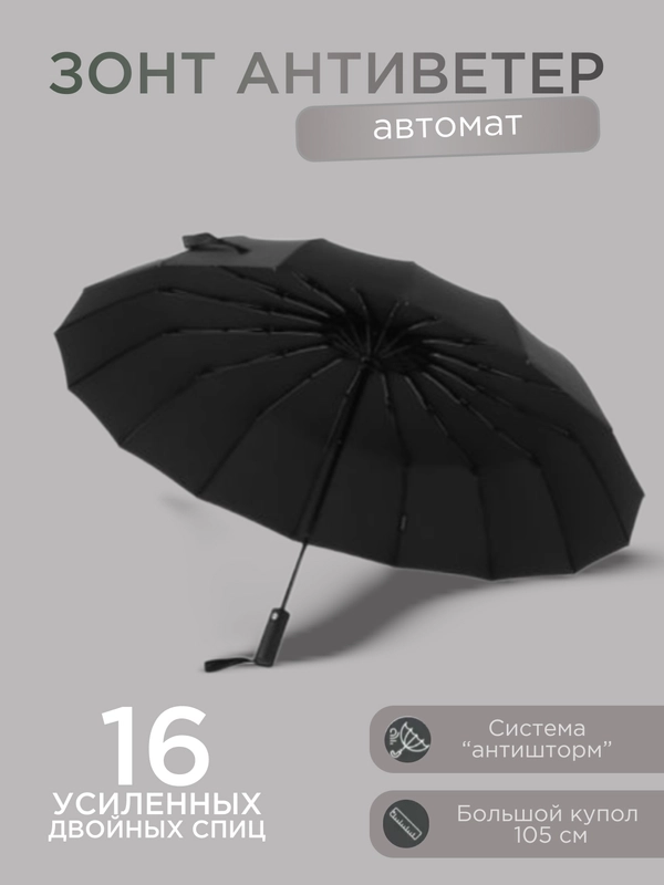 Автоматический мужской зонт 4 цвета