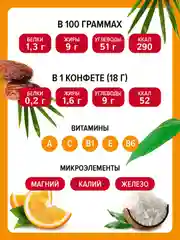 Конфеты Кремлина "Мальдивы Фит. Финик и апельсин", неглазированные, 450 г
