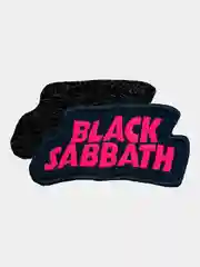 Черный нашивка шеврон на одежду Black Sabbath, на липучке