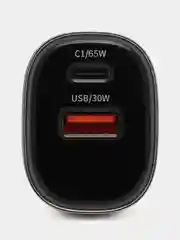 Автомобильное зарядное устройство с USB A, USB C быстрая зарядка до 95W, черный