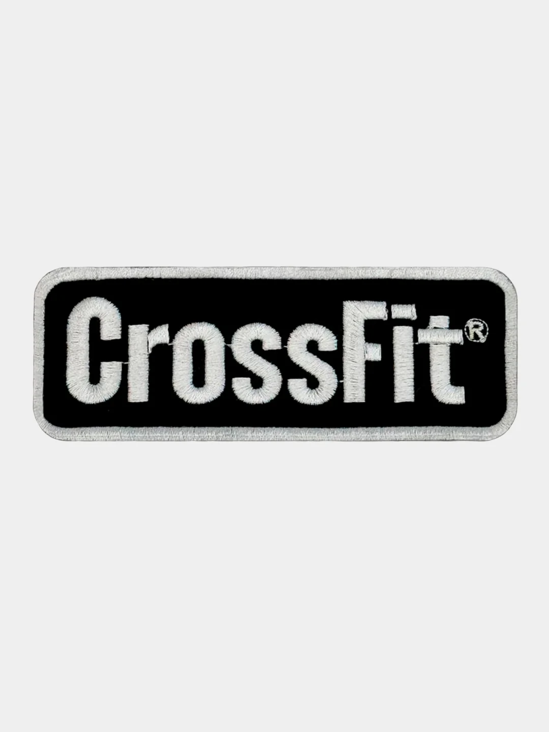 Черный нашивка шеврон на одежду CrossFit, на липучке
